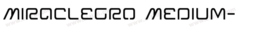 MiracleGro Medium字体转换